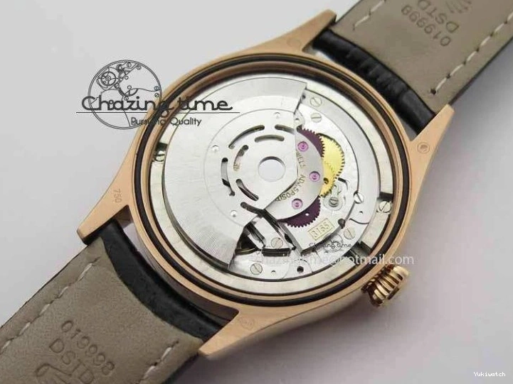 Black RG A3165 Dial Leather Date On Stick Best Edition Strap VF Cellini Markers Black 0708
